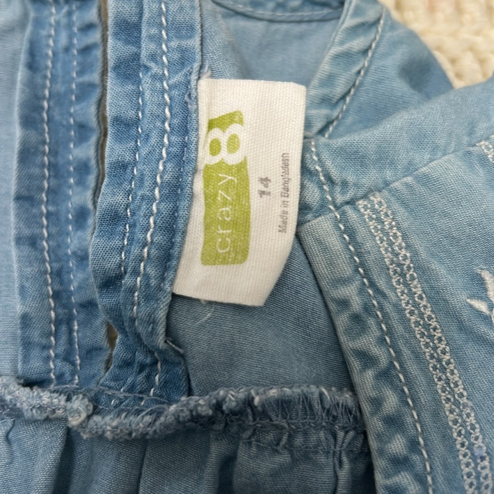 Kids Chambray Denim Dress - Picture 6 of 7
